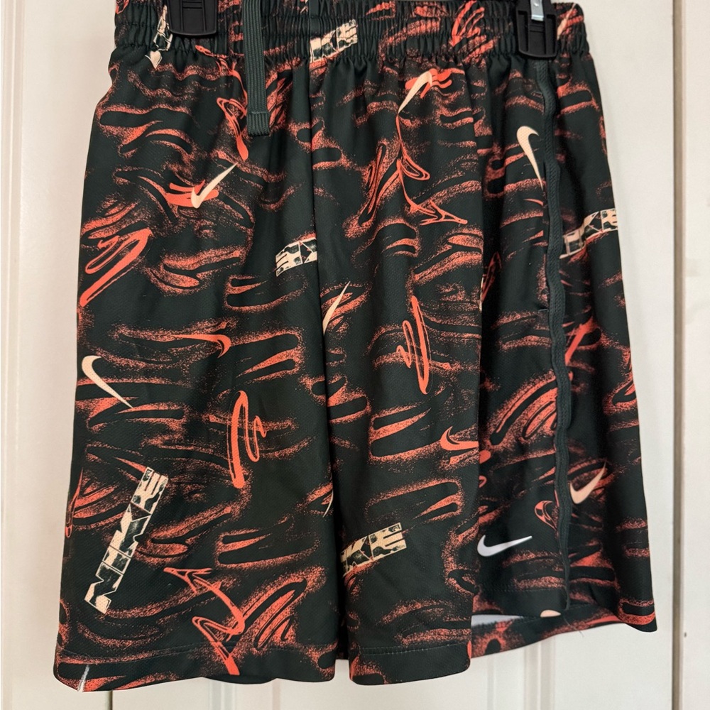 Nike Boy's Black and Orange Athletic Shorts